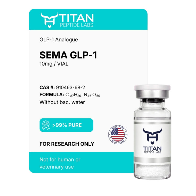 Sema GLP-1 10mg - For Research Only - Titan Peptide Labs